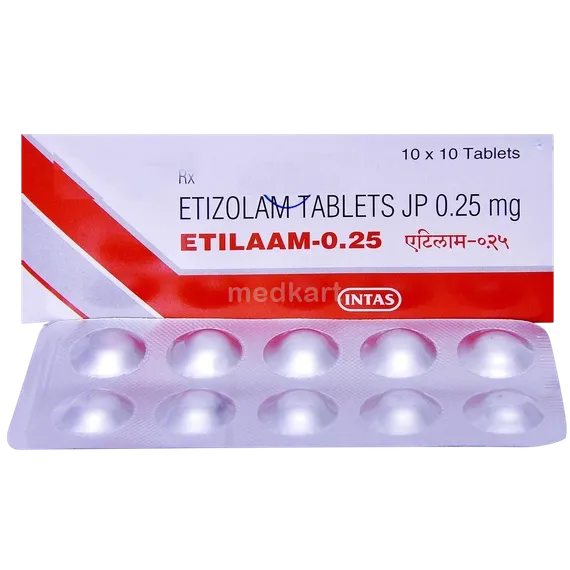 etilaam 0.25mg tablet 10's